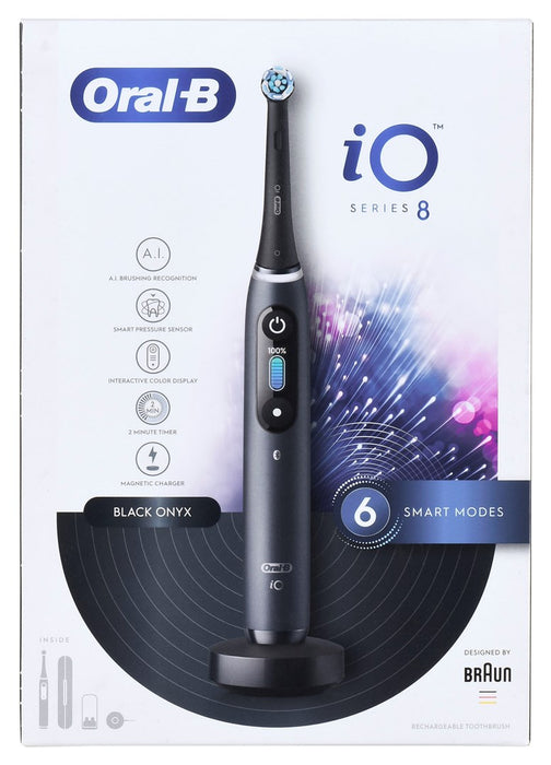 Oral-B Electric Toothbrush iO Series 8N Rechargeable For adults Number of brush heads included 1 Number of teeth brushing modes 6 Black Onyx