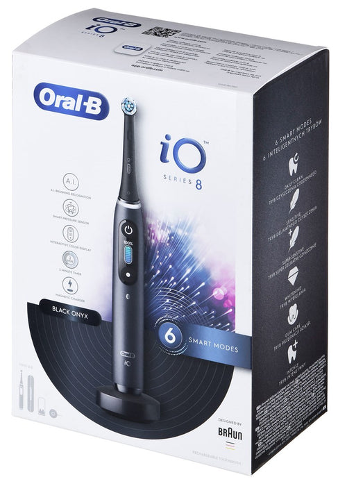 Oral-B Electric Toothbrush iO Series 8N Rechargeable For adults Number of brush heads included 1 Number of teeth brushing modes 6 Black Onyx