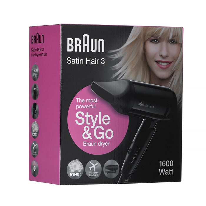 Braun Satin Hair 3 Style&Go 1600 W черен