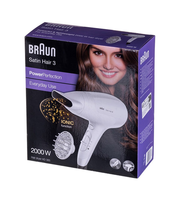 Сешоар Braun Satin Hair 3 HD 385 2000 W Бял