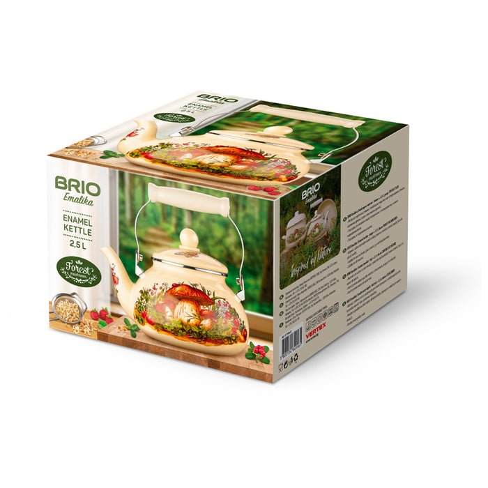 ЧАЙНИК 2.5L ЕМАЙЛИРАН BRIO ГОРСКИ ГЪБИ