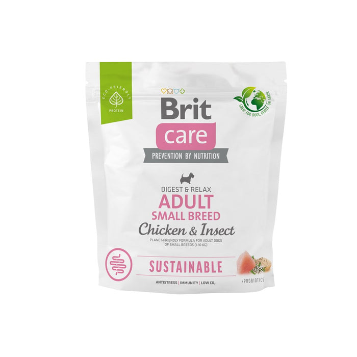 BRIT Care Dog Sustainable Adult Small Breed Chicken & Insect - суха храна за кучета - 1 кг