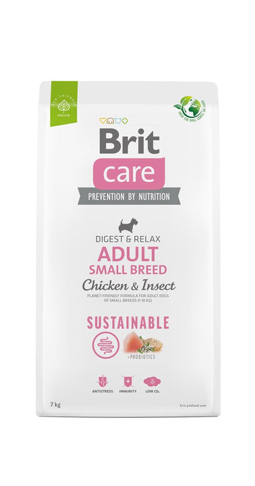 BRIT Care Dog Sustainable Adult Small Breed Chicken & Insect - суха храна за кучета - 7 кг