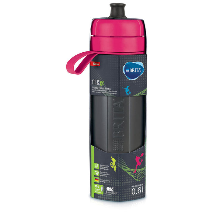 ФИЛТРИРАЩА БУТИЛКА ACTIVE 0.600 L PINK BRITA