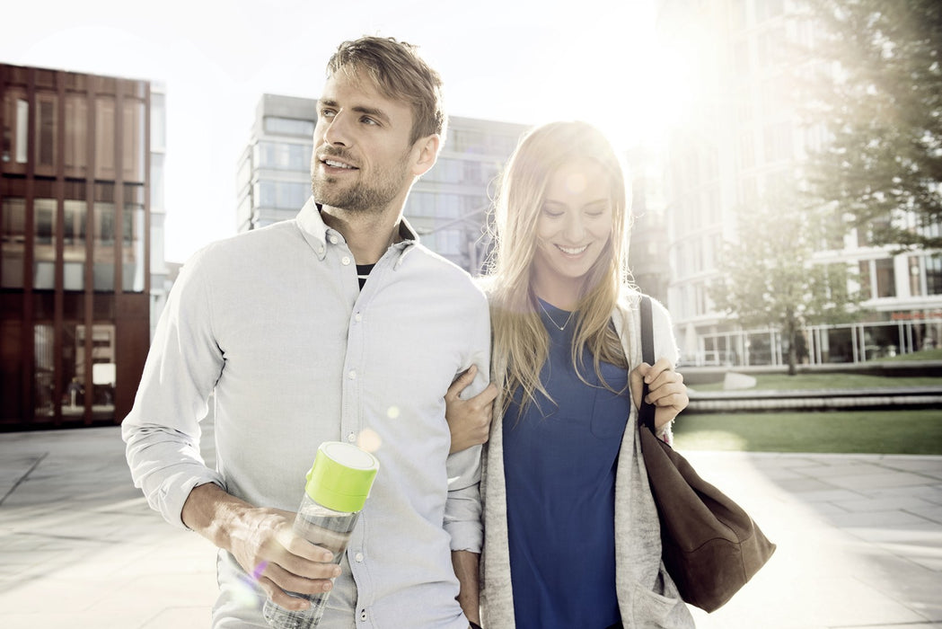 Brita Fill&Go лайм зелена филтърна бутилка +4 филтъра