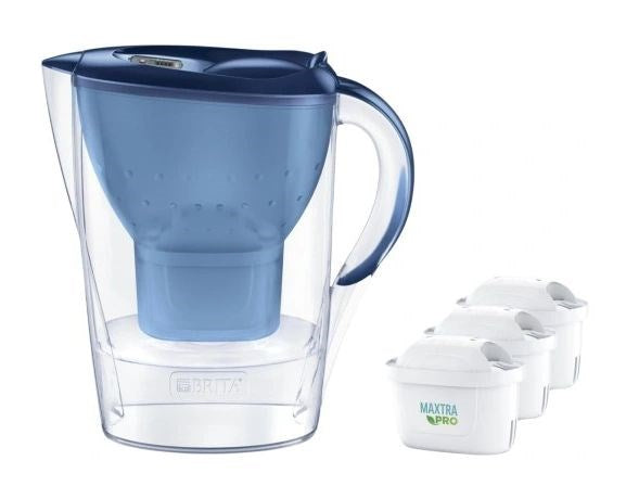 Brita Marella+3 Maxtra Pro PP филтърна кана (2,4 л; синя)