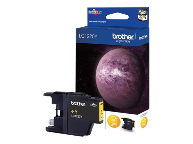 BROTHER LC-1220 касета с мастило жълт стандартен капацитет 300 страници 1 пакет блистер без аларма