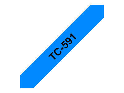 BROTHER P-Touch TC-591 черно на синьо 9 мм