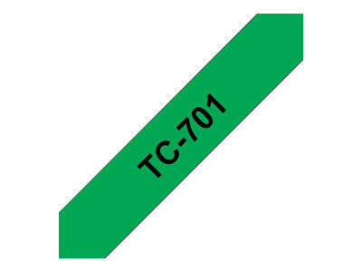 BROTHER P-Touch TC-701 черно на зелено 12мм