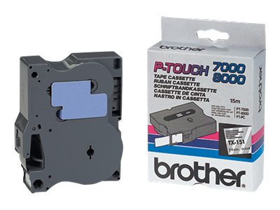 BROTHER P-Touch TX-151 черен на прозрачен 24 мм