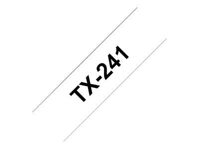 BROTHER P-Touch TX-241 черно на бяло 18 мм