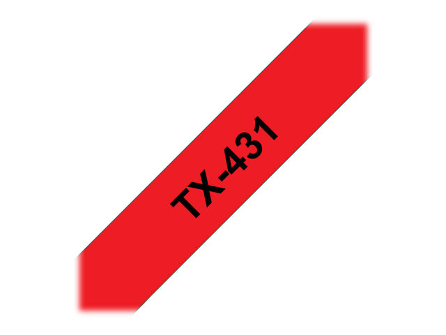 BROTHER P-Touch TX-431 черно на червено 12мм