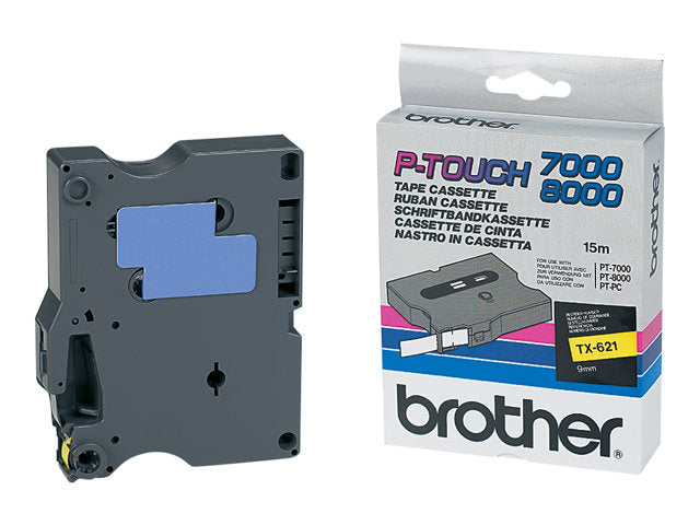 BROTHER P-Touch TX-621 черно на жълто 9 мм