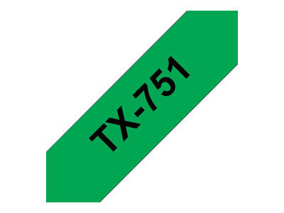 BROTHER P-Touch TX-751 черно на зелено 24мм
