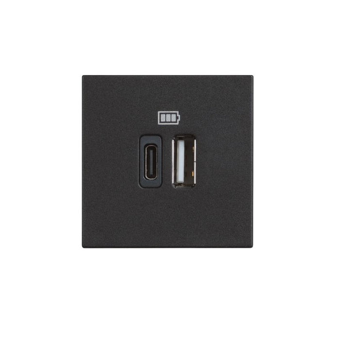 USB РОЗЕТКА ТИП A И С 2 МОДУЛА CLASSIA LEGRAND - ЧЕРЕН