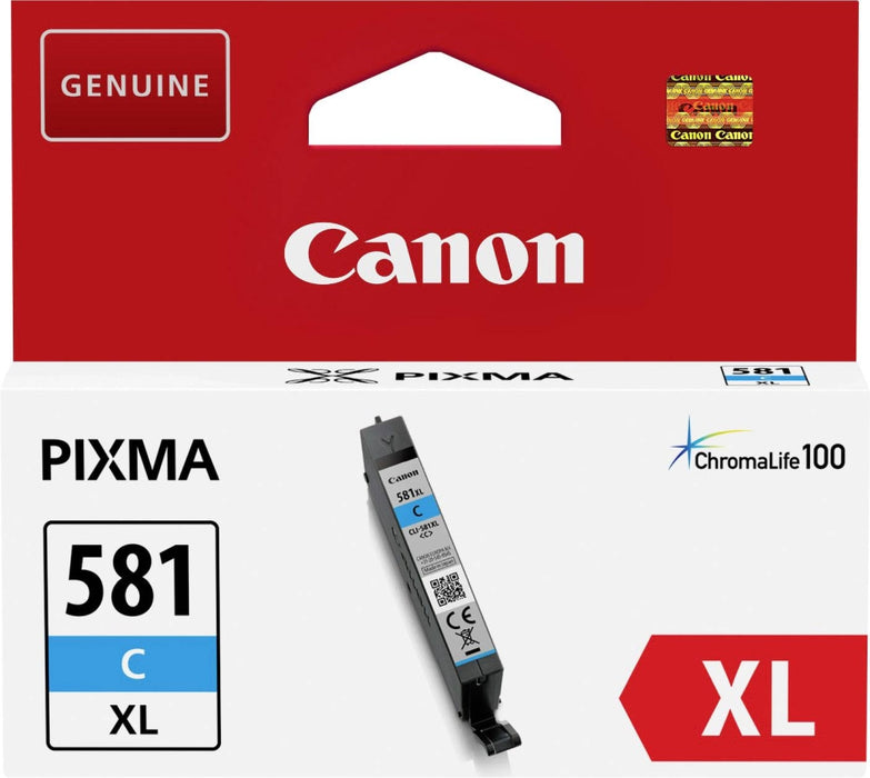 Canon CLI-581 XL C + Canon Plus Glossy II PP-201, 10x15 cm, 100 sheets