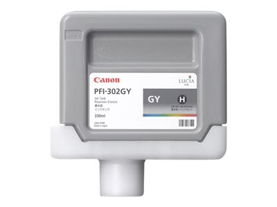 CANON PFI-302GY касета с мастило сива стандартен капацитет 330 ml 1 опаковка