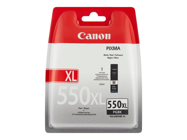 CANON PGI-550XL PGBK BL касета с мастило пигментно черно стандартен капацитет 1 пакет блистер с аларма