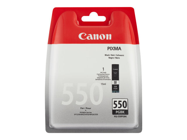 CANON PGI-550PGBK BL касета с мастило пигментно черно стандартен капацитет 1 пакет блистер с аларма
