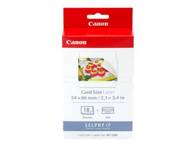 CANON KC-18IF фото стикер мастиленоструен 54x86 mm 18 листа 10 пакета с касета за мастило за CP-100