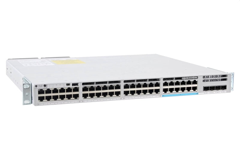Cisco Catalyst 9300 48-портови фиксирани връзки нагоре UPOE, 12x mGig (100M/1G/2.5G/5G/10G) + 36x 10M/100M/1G мед, 4x 10G връзки нагоре, Network Essentials