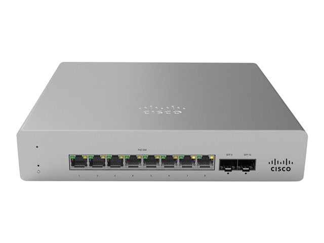 CISCO Meraki MS120-8FP 1G L2 облачно управляван 8x GigE 127W PoE комутатор