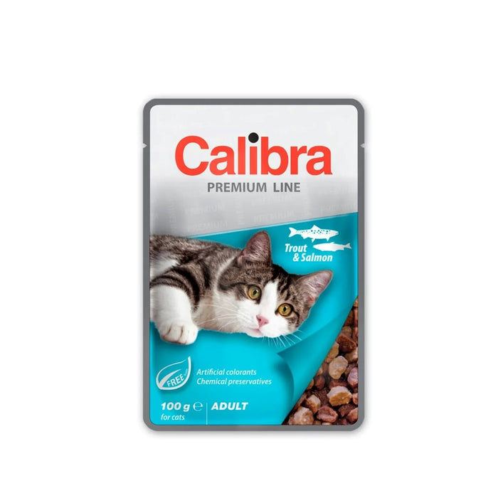 CALIBRA Cat Premium Adult Trout & Salmon - мокра храна за котки - 100гр