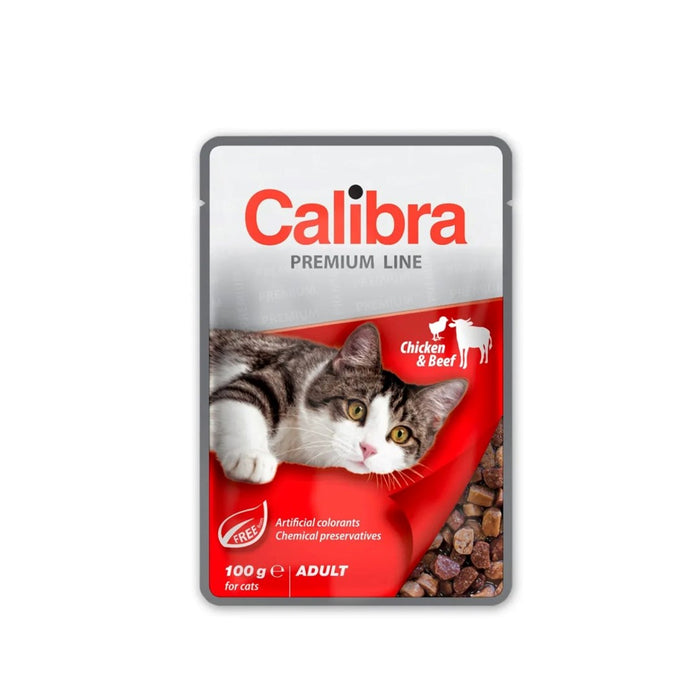 CALIBRA Cat Premium Adult Chicken & Beef - мокра храна за котки - 100гр