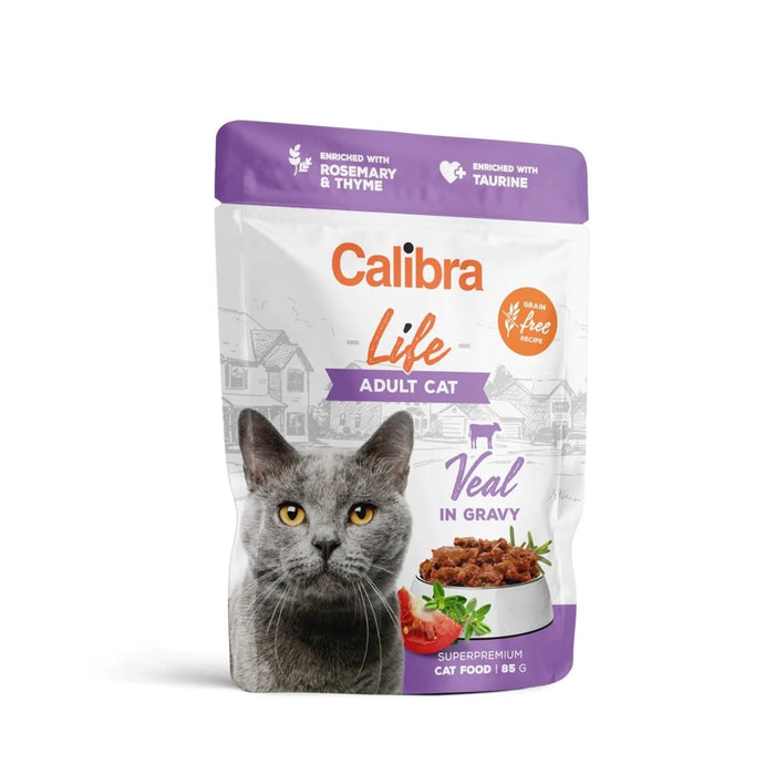 CALIBRA Cat Life Adult Телешко в сос - мокра храна за котки - 85гр