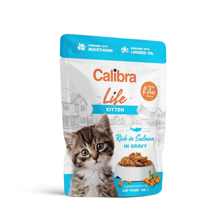 CALIBRA Cat Life pouch Kitten Salmon in gravy - мокра котешка храна - 85гр