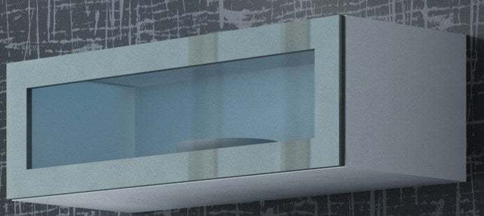 Cama Шкаф VIGO "90" стъкло 90/35/32 бяло/сив гланц