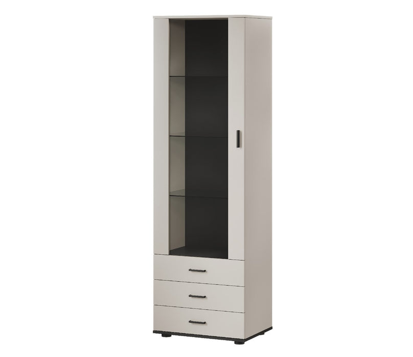 Витрина Cama S1 SOHO 60x41x192 кашмир + черно