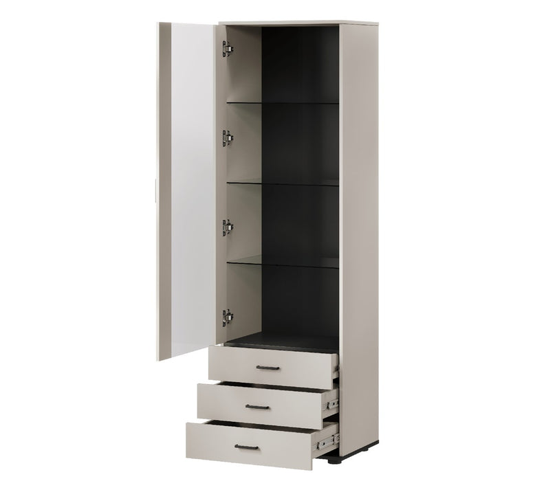 Витрина Cama S1 SOHO 60x41x192 кашмир + черно
