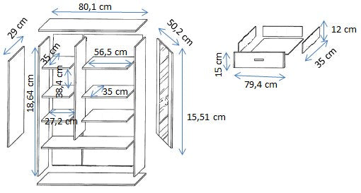 Витрина Cama S6 SOHO 80x41x192 кашмир + черно