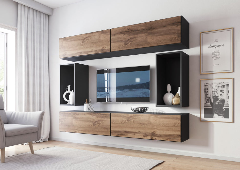 Холна гарнитура Cama ROCO 1 (4xRO1 + 2xRO4) антрацит/дъб вотан
