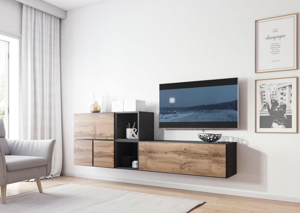 Холна гарнитура Cama ROCO 9 (RO1+RO3+2xRO6+2xRO5) дъб антрацит/вотан