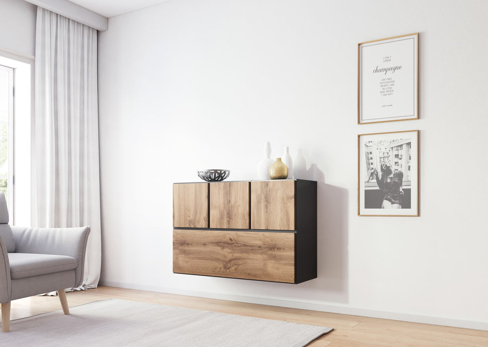 Холна гарнитура Cama ROCO 13 (RO1 + 3xRO5) антрацит/дъб вотан