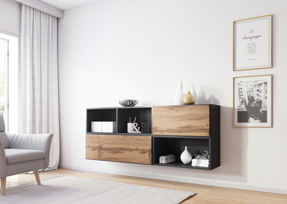 Холна гарнитура Cama ROCO 16 (RO1+RO2+RO3+RO4) антрацит/дъб вотан