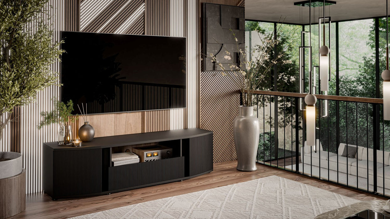 Cama RTV шкаф MICHELLE 178x35-47xH48 черен/дъб викинг