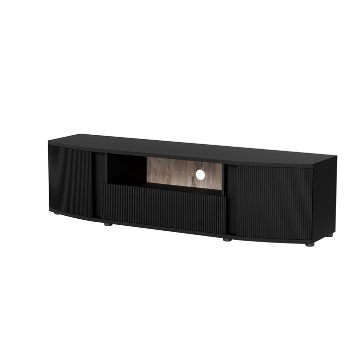 Cama RTV шкаф MICHELLE 178x35-47xH48 черен/дъб викинг