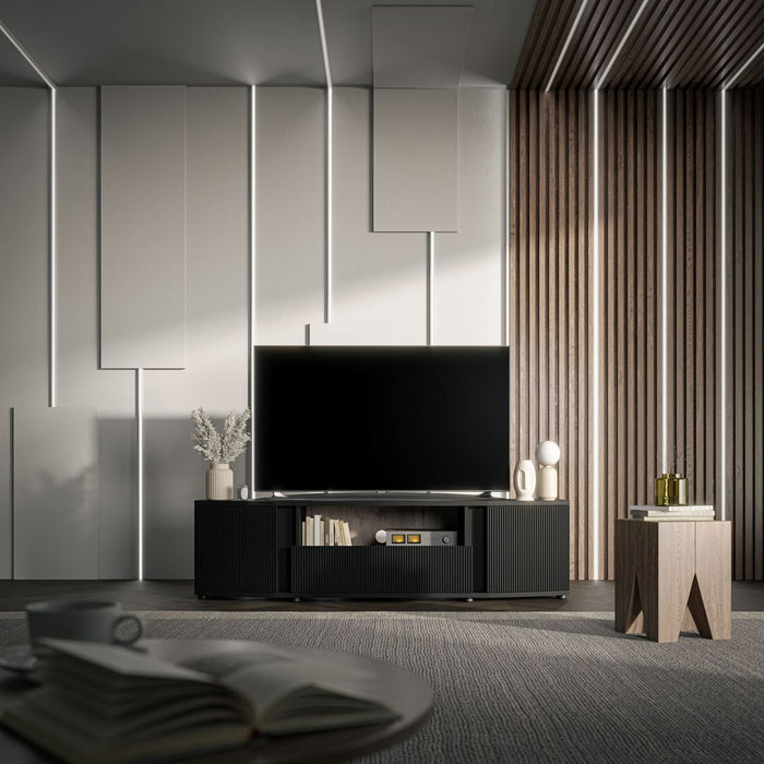Cama RTV шкаф MICHELLE 178x35-47xH48 черен/дъб викинг