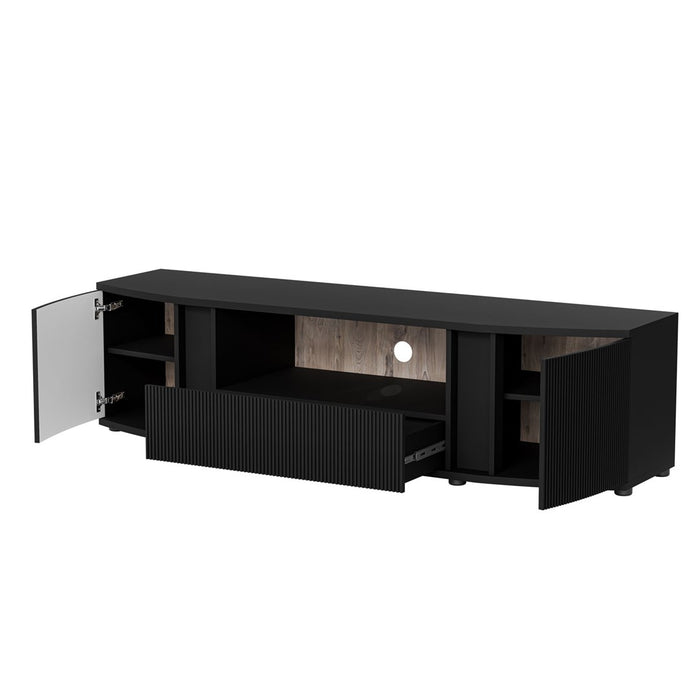 Cama RTV шкаф MICHELLE 178x35-47xH48 черен/дъб викинг