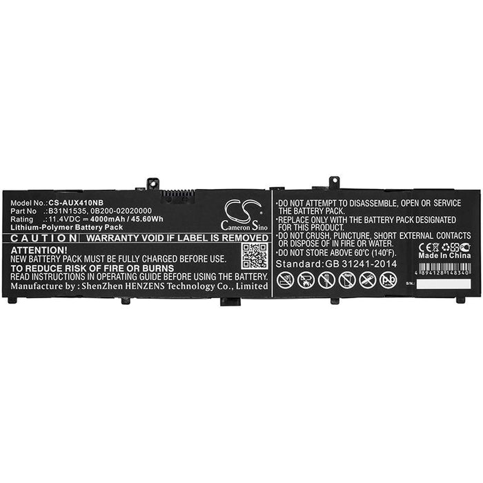 Батерия за лаптоп ASUS UX310 UX410A B31N1535  CS-AUX410NB 11,1V 4400mAh CAMERON SINO