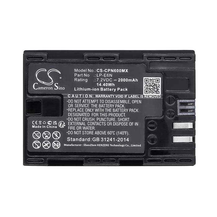 Батерия за фотоапарат CANON EOS 5D, EOS 60D LiIon 7.2V 2000mAh  Cameron Sino