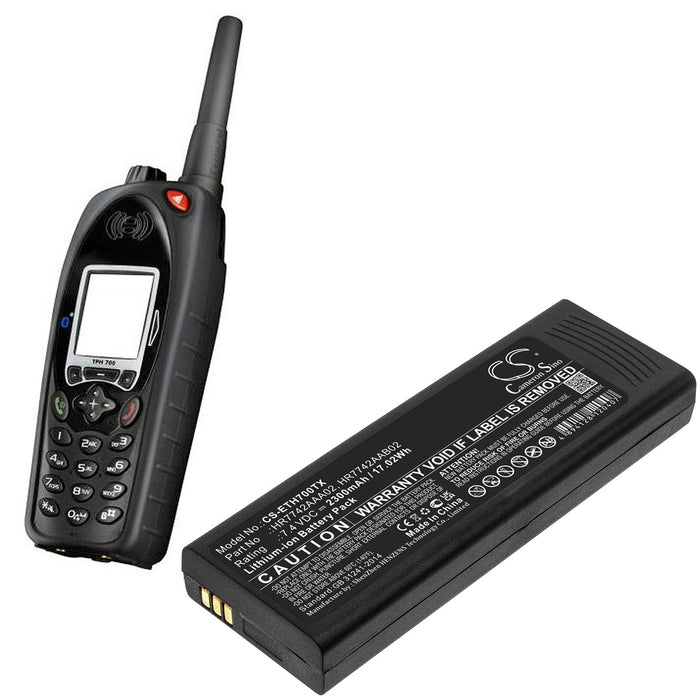 Батерия за радиостанция Cassidian P3G TPH700 HR7742AAA02 Liion  7,4V 2300mA Cameron Sino