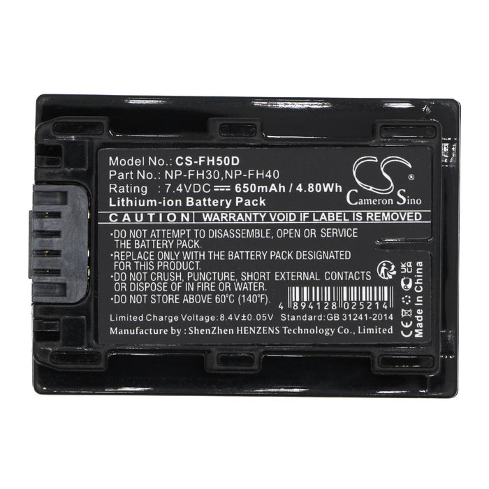 Батерия за фотоапарат /камера SONY NP-FH50D LiION  7,4V 650mAh  Cameron Sino