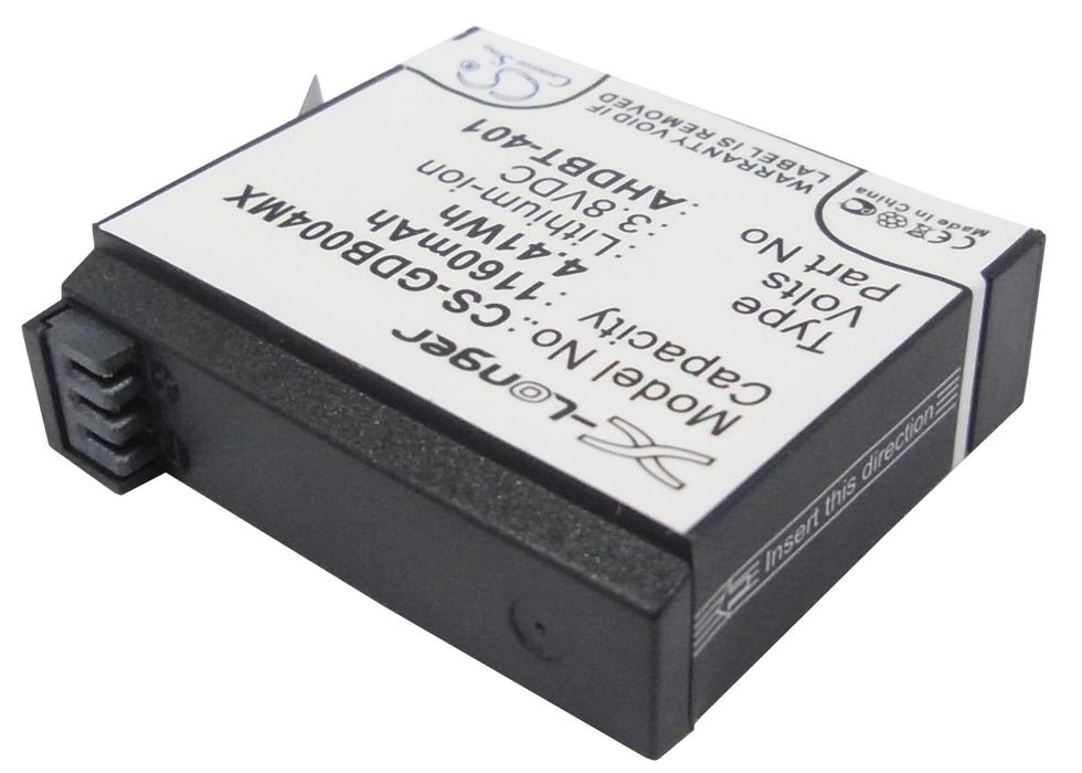 Батерия за камера GOPRO Hero 4; HERO 4 Plus  AHDBT-401  3,8V 1160mAh   LIIon Cameron Sino