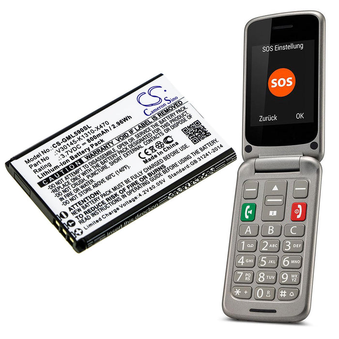 Батерия за мобилен телефон Gigaset GL390, GL590 V30145-K1310-X470  LiIon 3,7V 800mAh CAMERON SINO