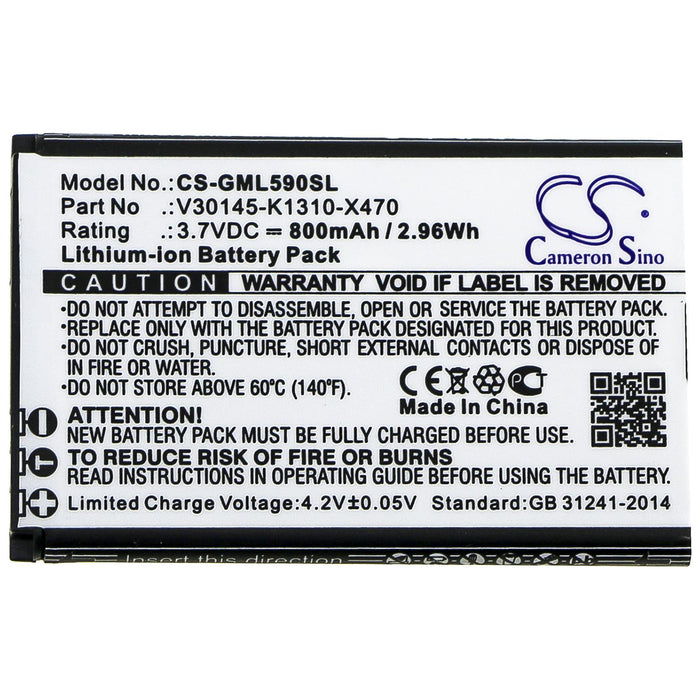 Батерия за мобилен телефон Gigaset GL390, GL590 V30145-K1310-X470  LiIon 3,7V 800mAh CAMERON SINO