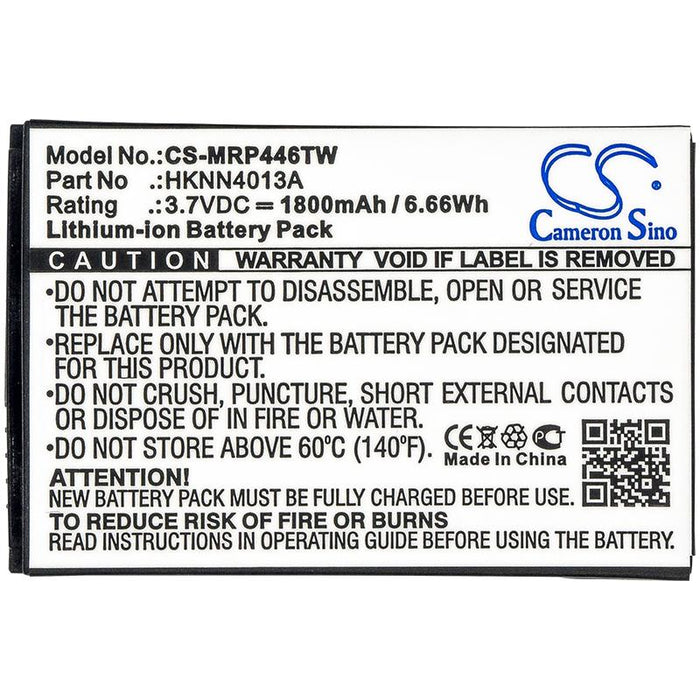 Батерия за радиостанция Motorola CLP1010, CLP1040, CLP1060, SL7500  LiIon  3,7V 1800mA Cameron Sino